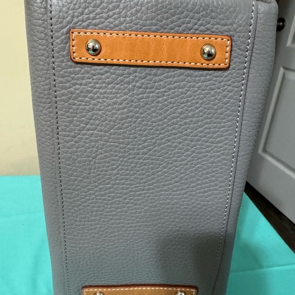 Dooney & Bourke Gray Leather Hobo Bag - Picture 9 of 14